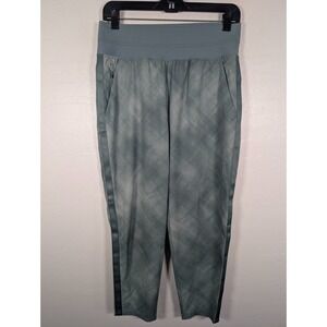 Athleta‎ Pants Womens Size 8 Green Nolita Slim Tapered Printed Crop Pant Pockets